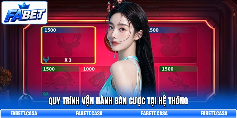 Quy trình vận hành bàn cược tại hệ thống