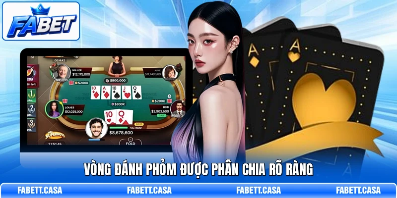 Vòng đánh Phỏm được phân chia rõ ràng